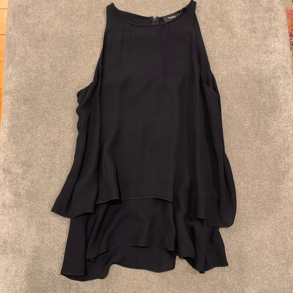 Theory Falice Georgette Layered Tank